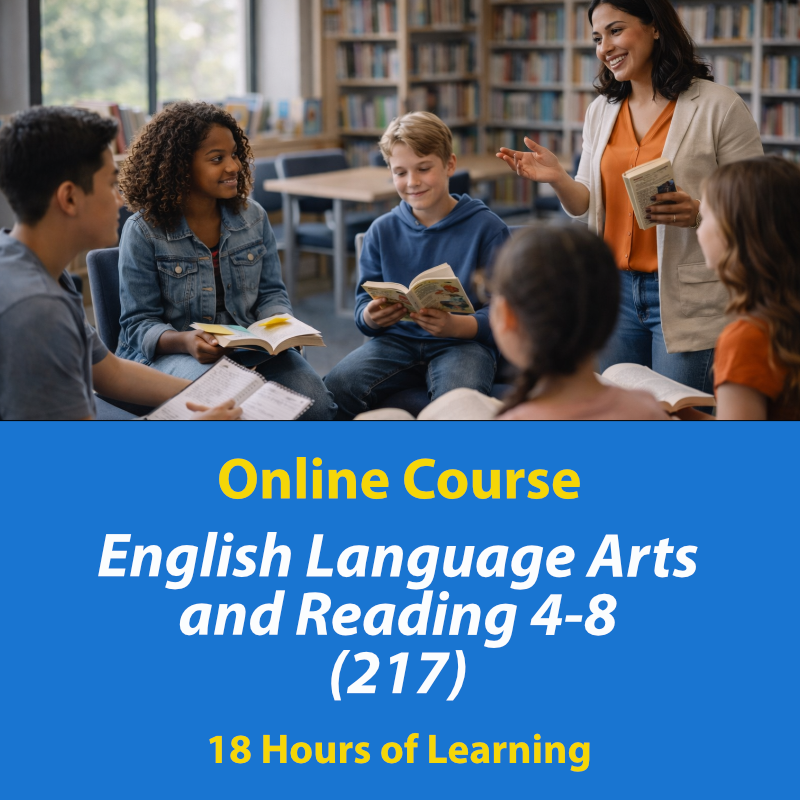 TExES 217 English Language Arts and Reading 4-8 Exam Prep course card